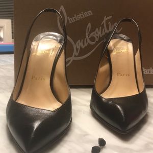 Christian Louboutin black slingback